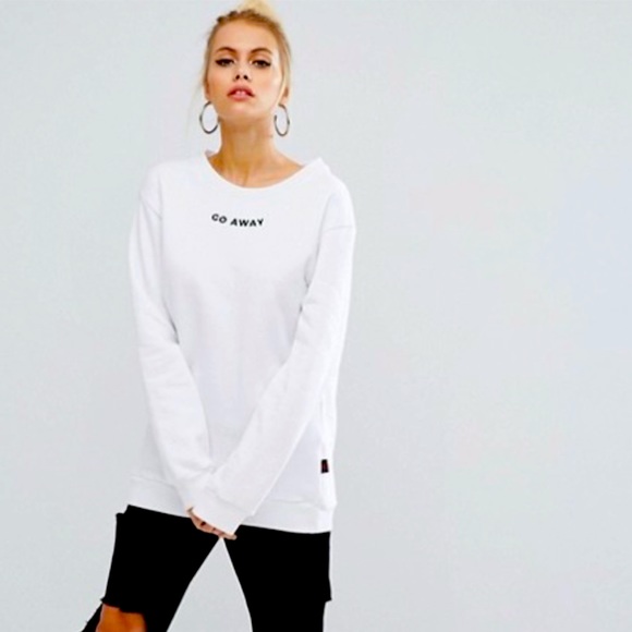 Embroidered Crewneck Sweatshirt, Oversized Fit - Picture 2 of 7